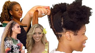 VIRAL HAIR BRAIDING VIDEO👆🏼WHAT SHE WANTED VS WHAT SHE GOT😳BEYONCE PICK AND DROP 💄4C NATURAL HAIR