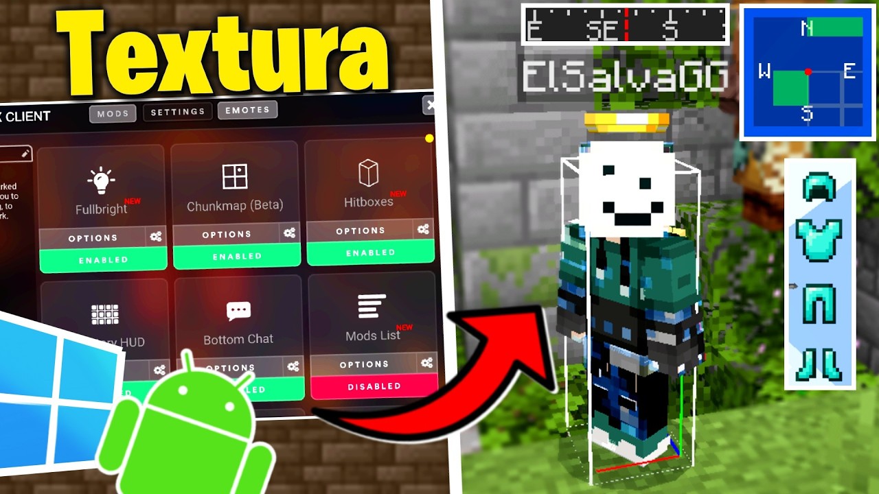 🔥 EL MEJOR CLIENTE para Minecraft PE (26.x) 🤯| TEXTURA +20 FUNCIONES | ANDROID Y WINDOWS