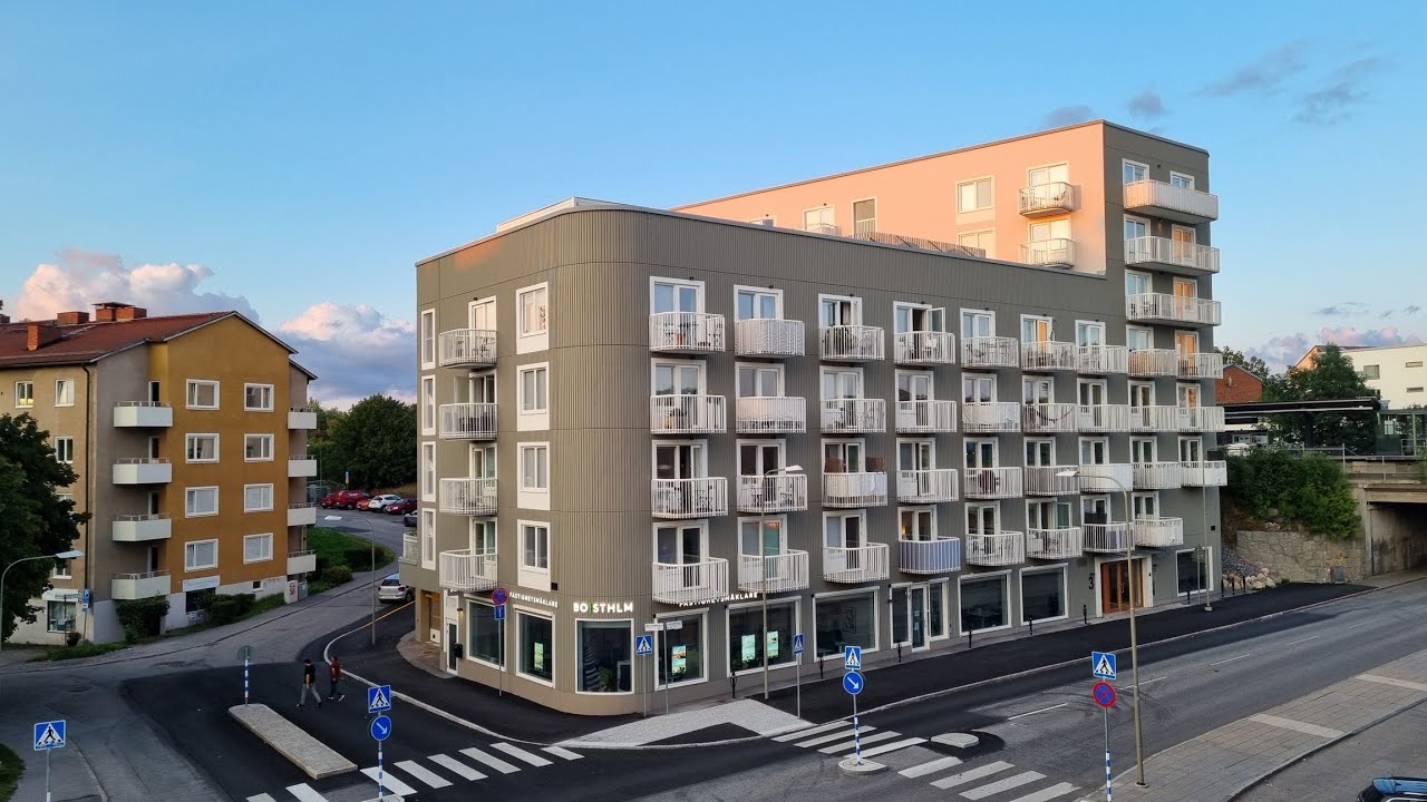 Ett husbygge i Bandhagen