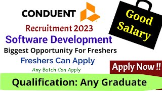 Conduent Recruitment | Software Development | New Hiring in 2023 | Jobs For Fresher screenshot 1