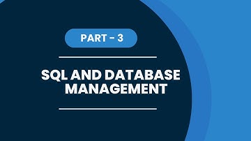 SQL and Database management Course Tamil  || Part - 3 || Tech Survey Tamil