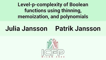 [ICFP24] Level-p-complexity of Boolean functions using thinning, memoization, and polynomials