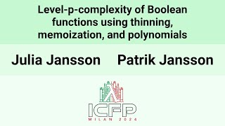 [ICFP24] Level-p-complexity of Boolean functions using thinning, memoization, and polynomials