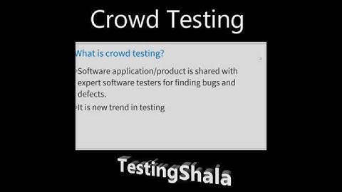 what is crowd testing | testingshala | #shorts