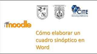 Como elaborar un cuadro sinóptico en Word como tarea de Moodle