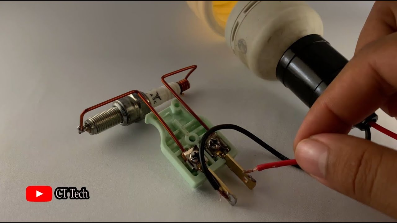 I make powerful electricity energy free using by spark plug #