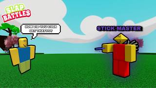 Seeing PLAYERS' REACTIONS to STICK MASTERY in Slap Battles! screenshot 4