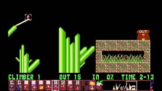 Holiday Lemmings 1993 - Flurry Level 8: 'Vacation in Gemland' (1993) [MS-DOS]