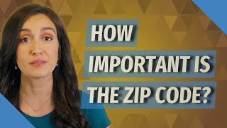 How important is the zip code? Profile