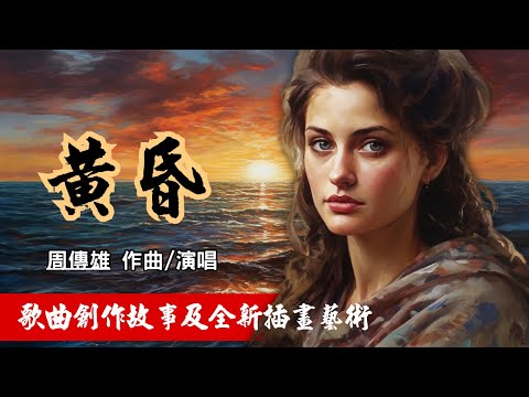 【黃昏】周傳雄創作背景故事，全新插畫藝術，一首感人的情歌，百聽不厭-- AI共創導師 TONY楊老師