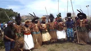 Enga Semi-Circle Dance During Cultural Show In Port Moresby, P.n. G