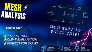 How to Solve Mesh Analysis Step-by-Step | Circuit Theory Tutorial