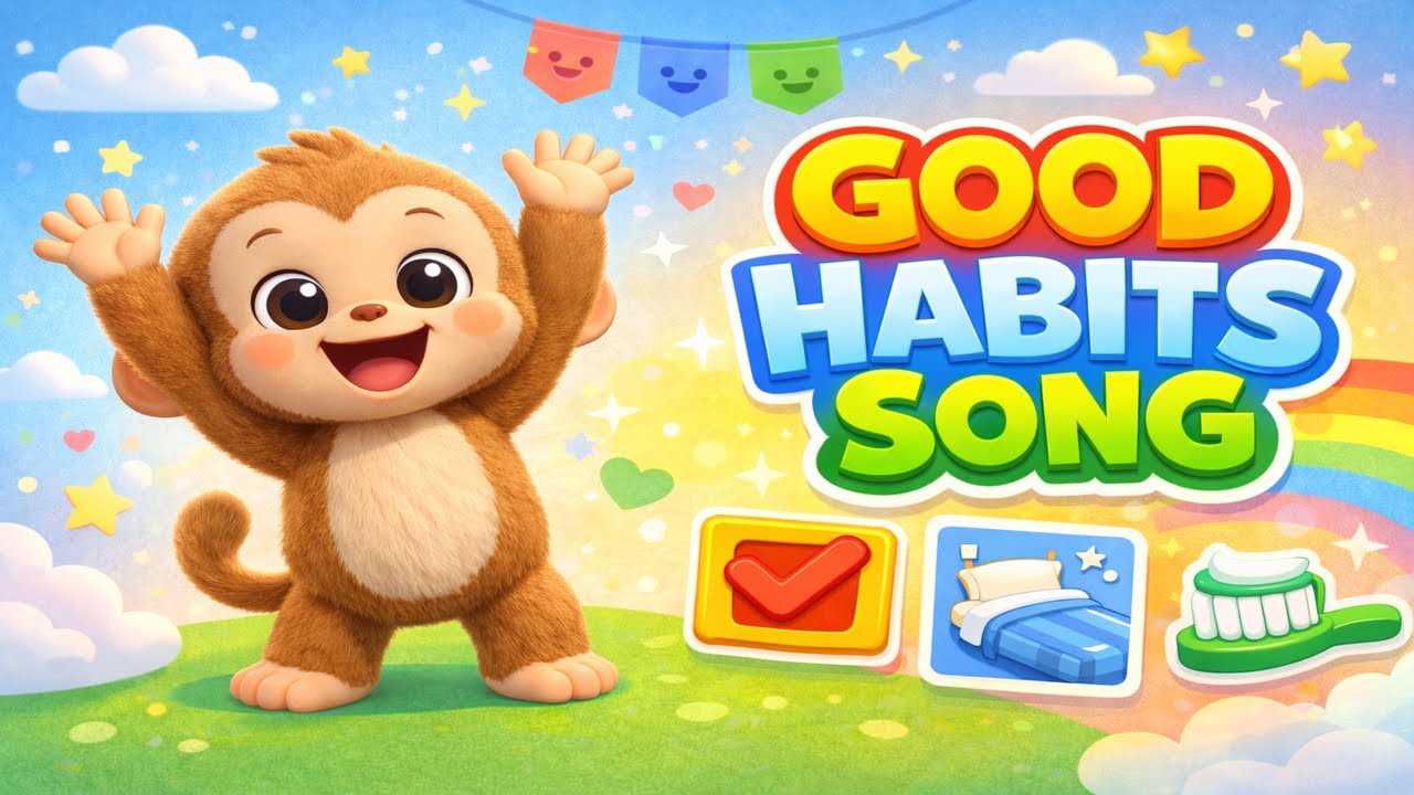 Good Habits Song for Kids 🐵🎵 | Fun & Catchy Learning Song