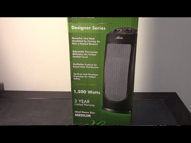 Unboxing the Hunter Oscillating Ceramic Heater with Thermostat HPQ15G-M -  YouTube