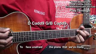 WINTER WONDERLAND Guitar Chord TABS & LYRICS Tutorial  @EricBlackmonGuitar