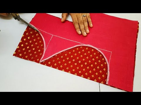 Very stylish boat neck blouse design || blouse || cutting and stitching ...