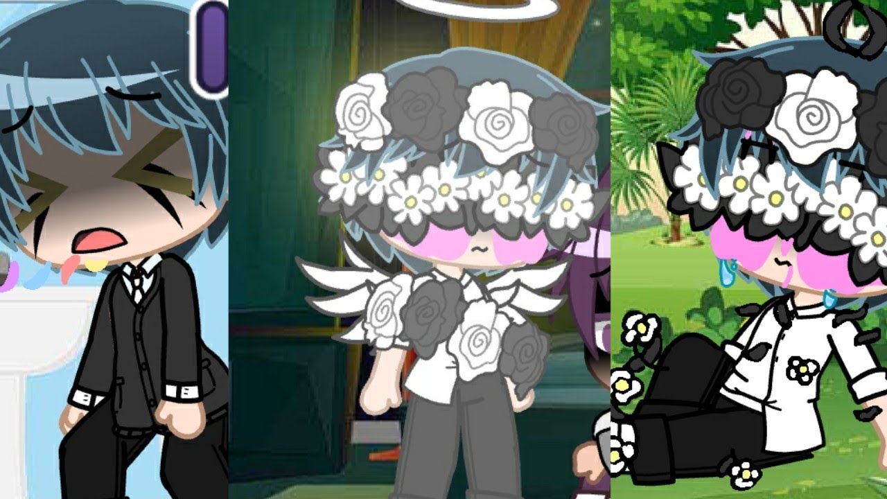 The protagonist of Kaito and Hanahaki! Shuichi gacha club danganronpa au Saimota + angst