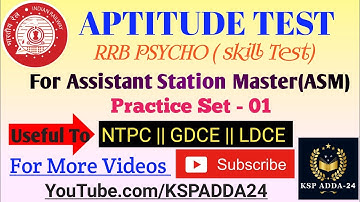 Personality or Aptitude test explain in telugu  @Railwayadda24