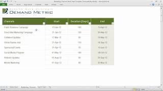 Marketing Gantt Chart Template