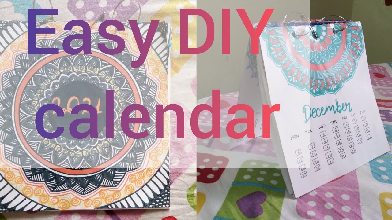 DIY 2021 calendar || easy mandala art calendar || Mitali Maurya