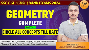 Geometry Complete Part- 1 | CIRCLE All concepts till date | By Abhishek Sir