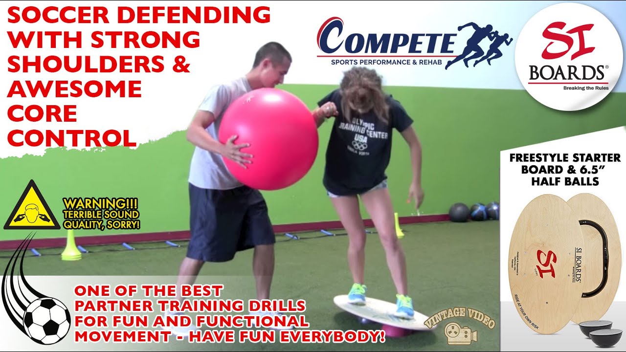 Soccer Defending with Strong Shoulders and Balance Training