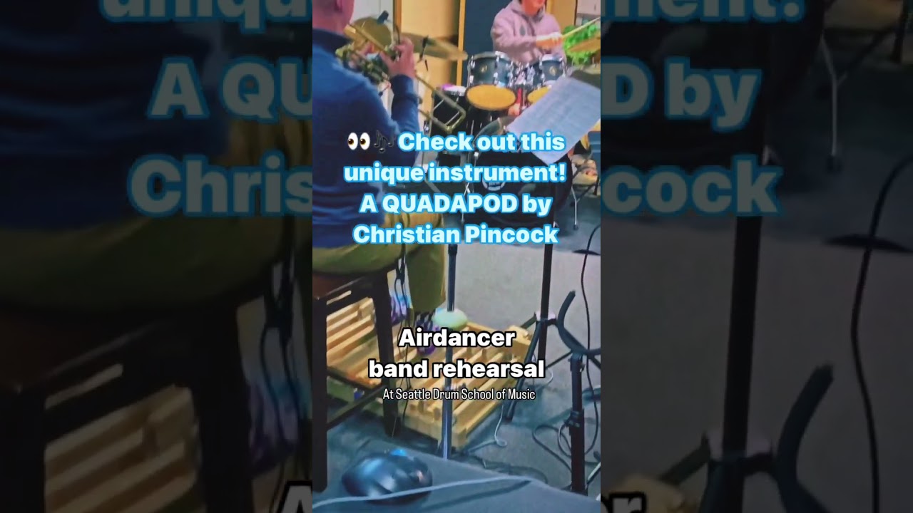 Airdancer (w drums Instructor Max Holmberg) rehearsal. Check the QUADAPOD! 3/4/24 at Royal Room