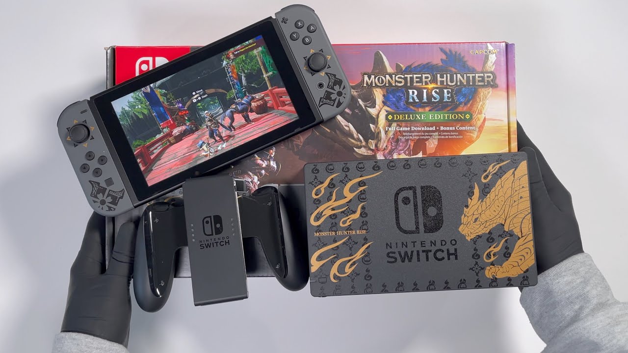 Full Unboxing Nintendo Switch Monster Hunter Rise Limited Edition - YouTube