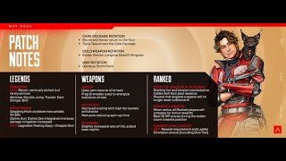 All Season 25 Changes APEX LEGENDS Prodigy Patch Notes Update