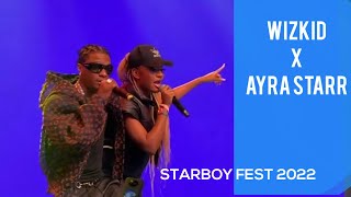 Wizkid Brings Up Ayra Starr On Stage To Perform 2 Sugar Live At STARBOY FEST 2022