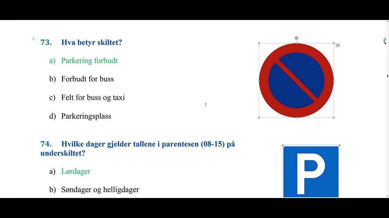 Teoriprøve  spørsmål del 2 (spørsmål 51-100 )