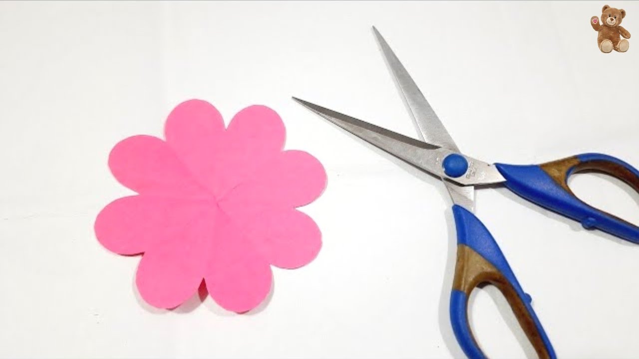 How To Make Simple & Easy Paper Flower Cutting Paper Cutting Craft