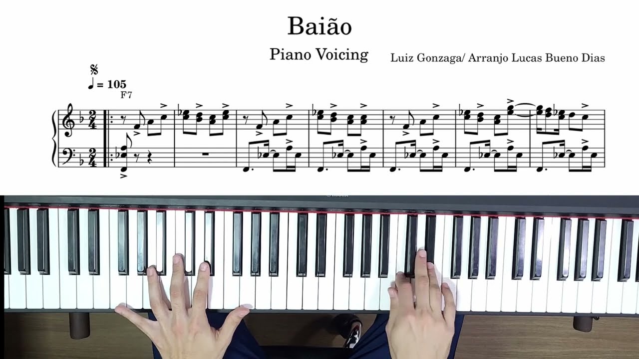 Baião (Luiz Gonzaga) - Arranjo de estudo para piano solo
