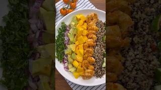 سلطة جمبرى و كينوا مع مانجا  shrimp mango quinoa salad shorts salad