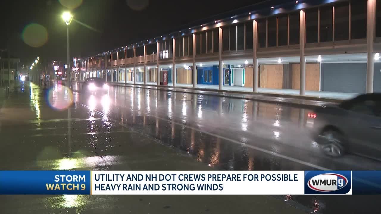 Utility, NH DOT crews prepare for possible flooding, strong winds - YouTube