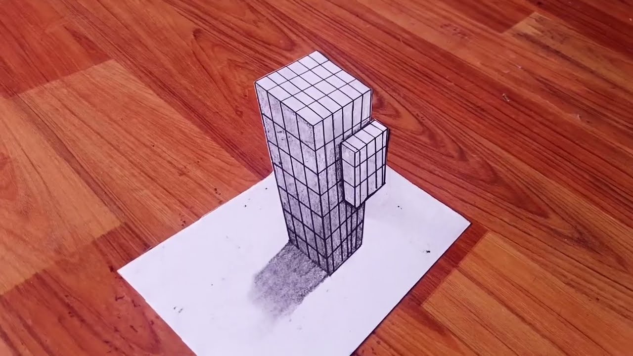 3D Art Tutorial optical illusion drawing & How to draw a 3d | Learn to draw 3d Tutorial 