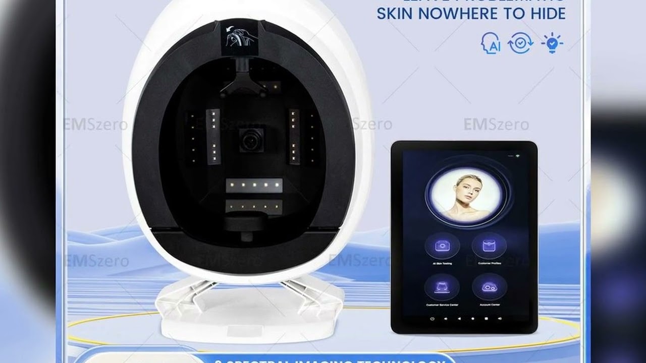 A must-have product! AISIA Q1 3D AI Facial Skin Analyzer Detection Skin Problem Diagnosis 8 Spectr