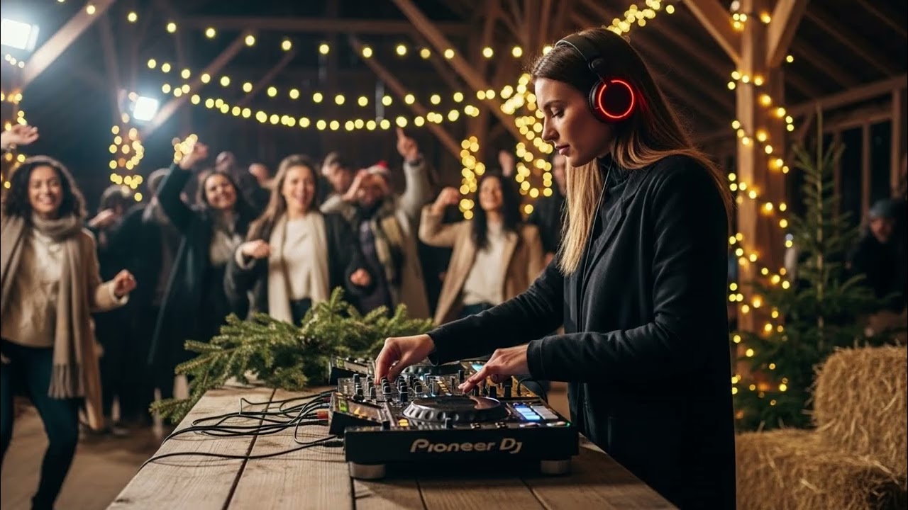 Snowy Suburb Drive DJ | Car EDM Cozy Block Ride 🎧🏡 