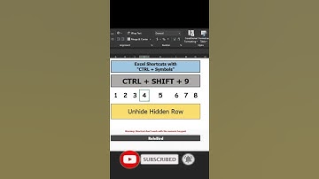 Excel Shortcut - 👉 CTRL + SHIFT +  9 👈 #Shortcuts​ with #Shorts