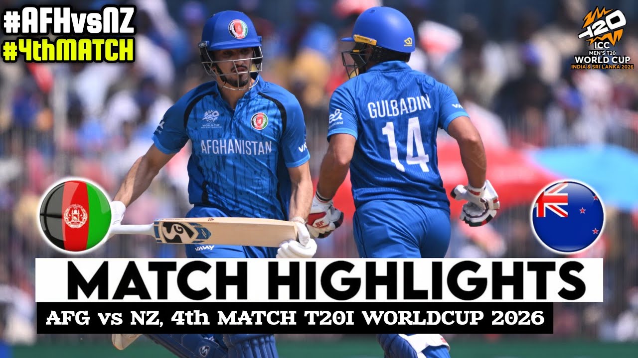 Afghanistan vs New Zealand ICC T20 World Cup 2026 Match Highlights | AFG Vs NZ Highlights