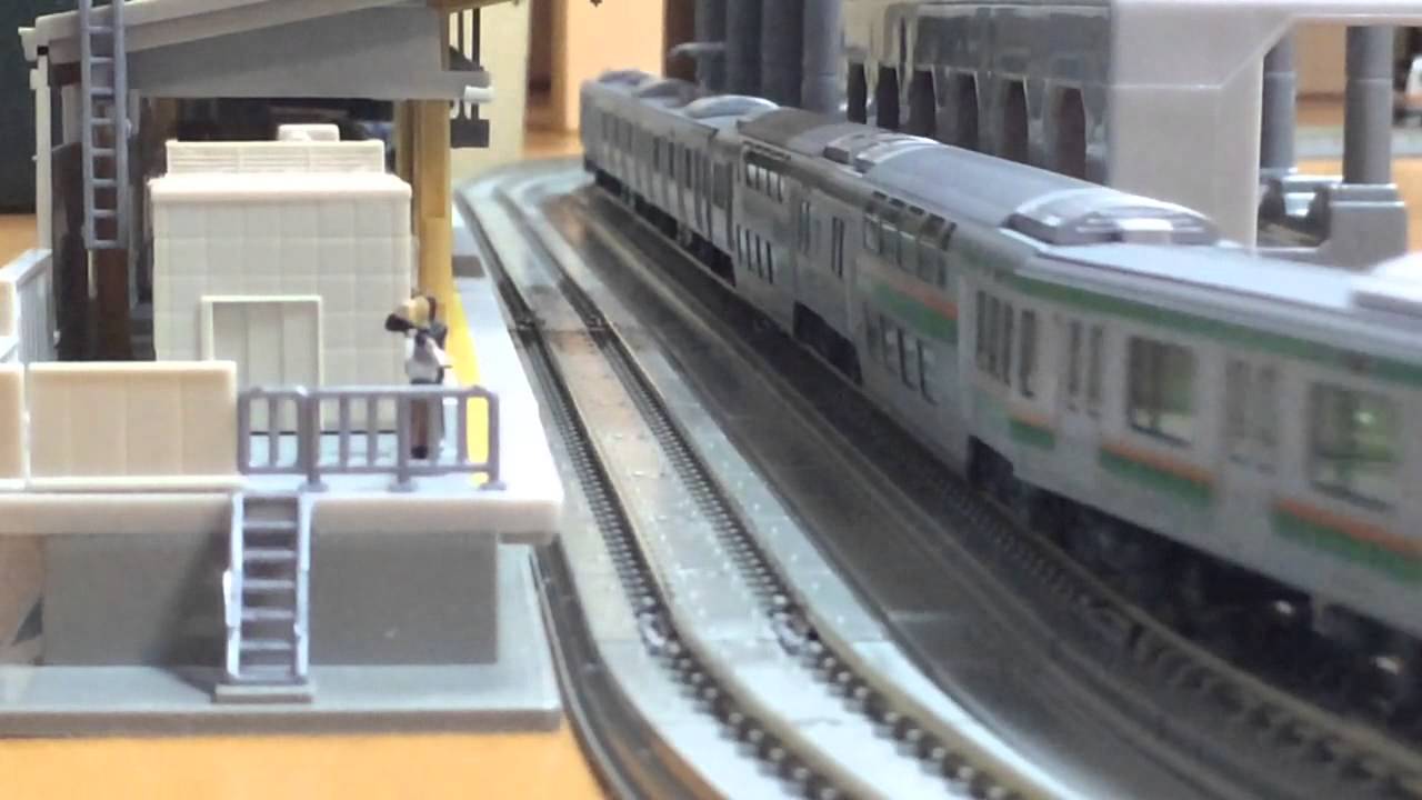 Nゲージ 都会の駅を走るe231系 Youtube