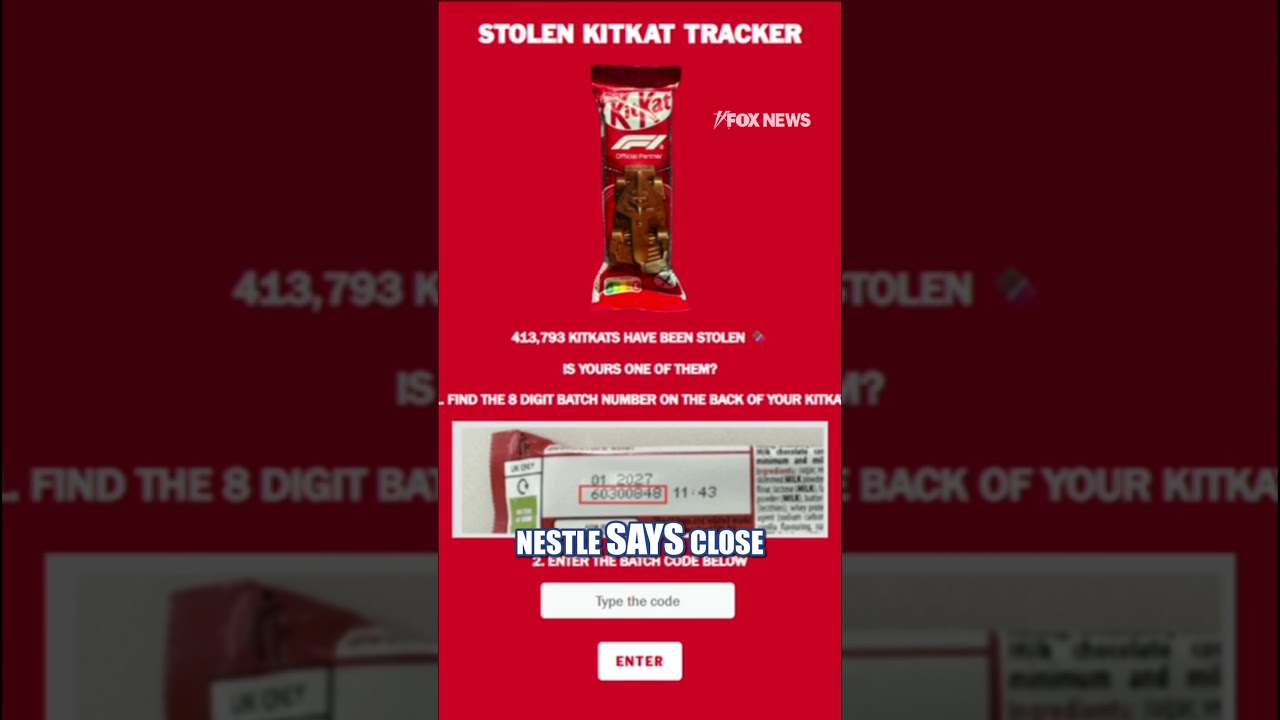 KitKat launches missing chocolate tracker after 12 TONS WERE STOLEN #foxnews #news #us #fox
