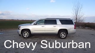 2018 Chevy Suburban LT Large 3Row SUV // review, walk around, and test drive // 100 rental cars