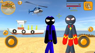 Süper Kahraman Çöp Adam Polis Oyunu - Stickman Policeman Miami Hero #7 - Android Gameplay screenshot 4