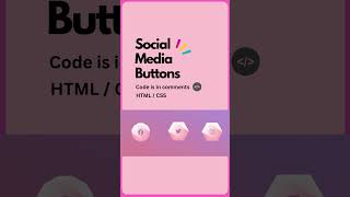 Social Media Button HTML/CSS #shorts