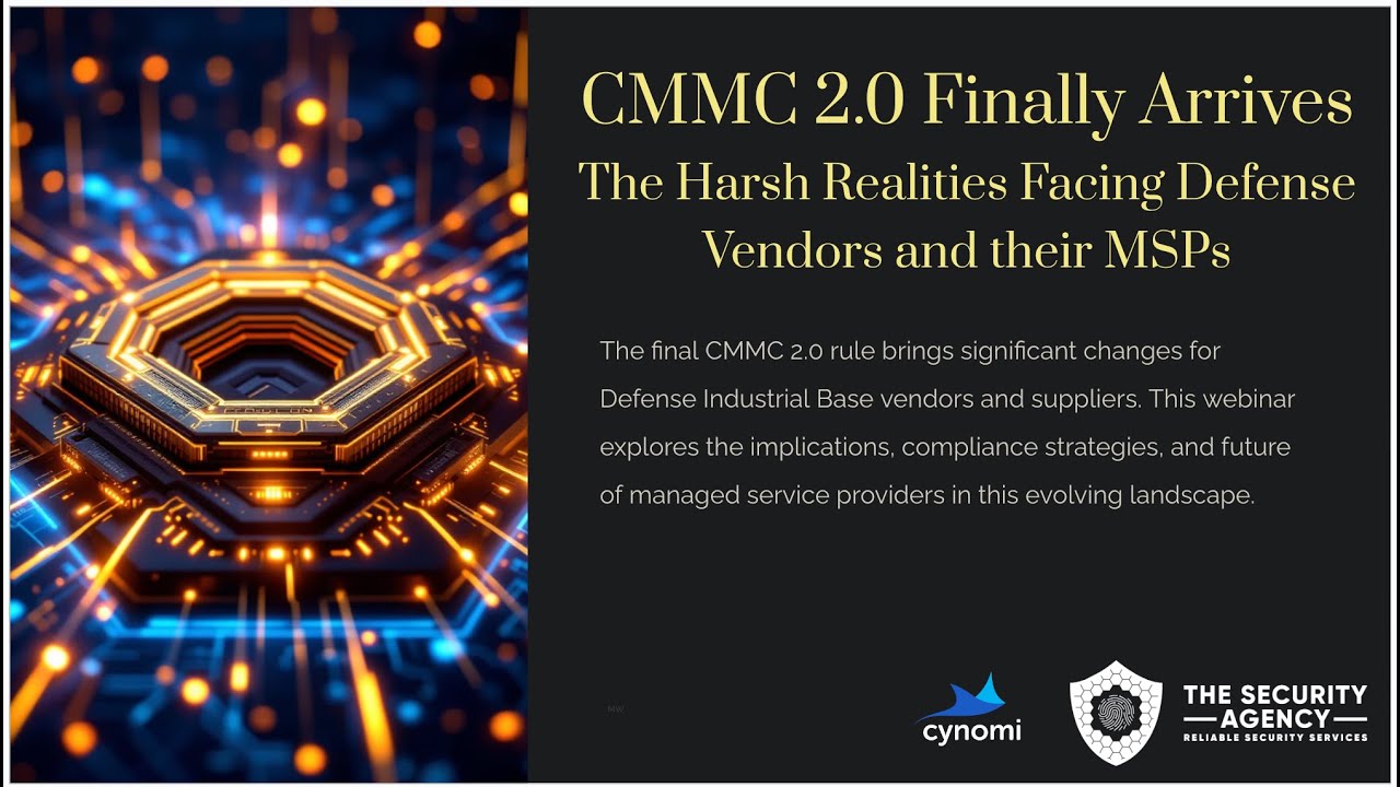 CMMC 2.0 Finally Arrives | TSA Webinar 20241202 - YouTube