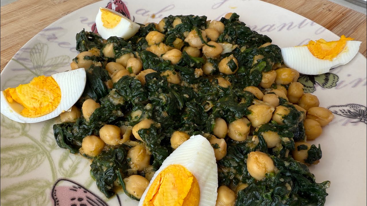 Garbanzos con espinacas