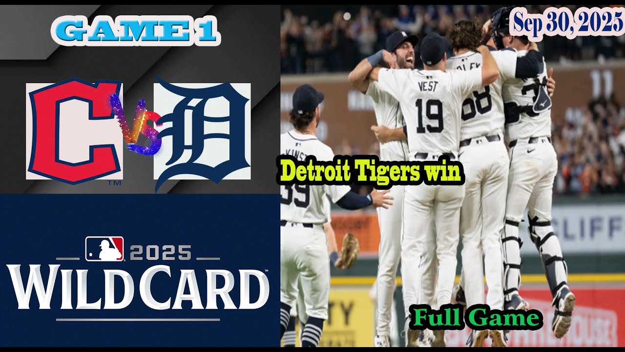 Cleveland Guardians vs Detroit Tigers Wild Card Full Game Highlights -MLB 30/9/2025