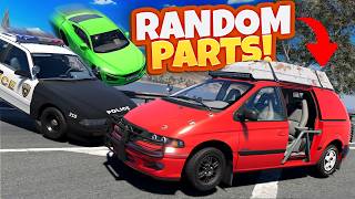 Surviving DESTRUCTIVE Traffic with Random Parts Cars! (BeamNG Drive) Beamng Drive 100 500 Car Traffic Test Hdsn Ambient Traffic