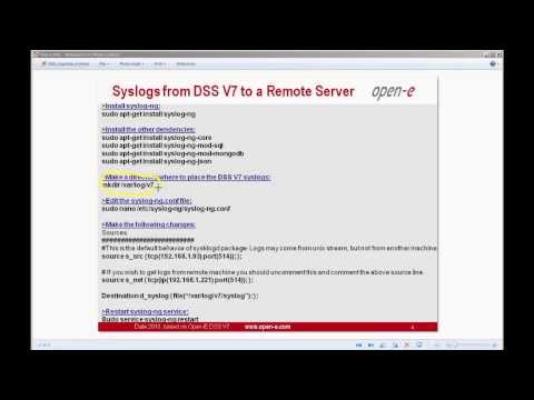Send log events from Open-E DSS V7 to a remote log server